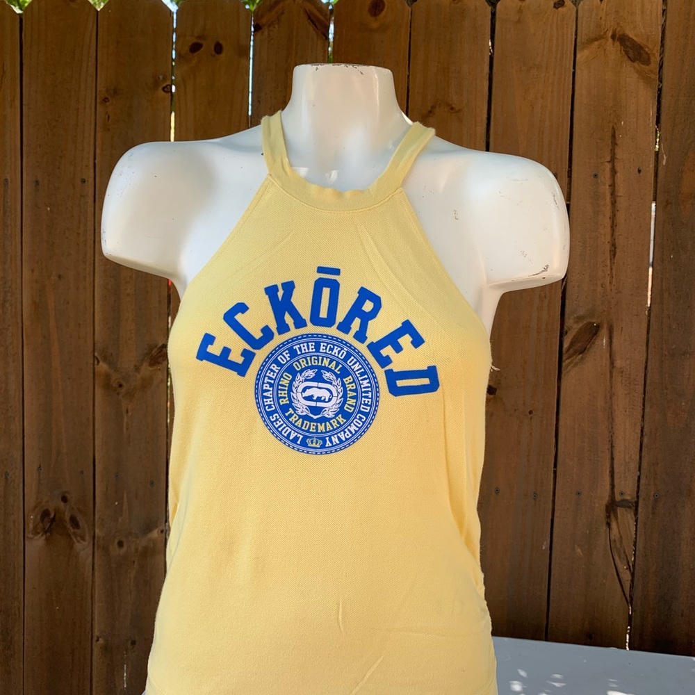 Y2K Vintage eckored halter top size Small.
